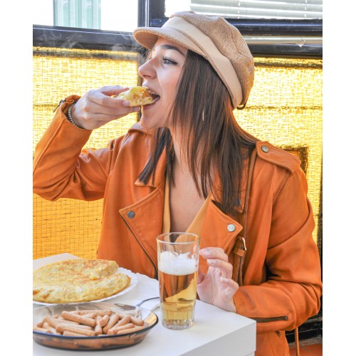 Cazadora de piel con cierre de cremallera modelo SUR Zerimar - 4