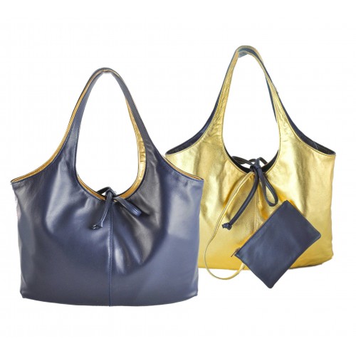 Bolsa de couro reversível 32x19x12 cm modelo IMPERIO Zerimar - 9