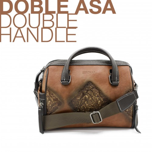 Bolsa de couro com alça dupla 27x21x11 cm MORAGA Zerimar - 11