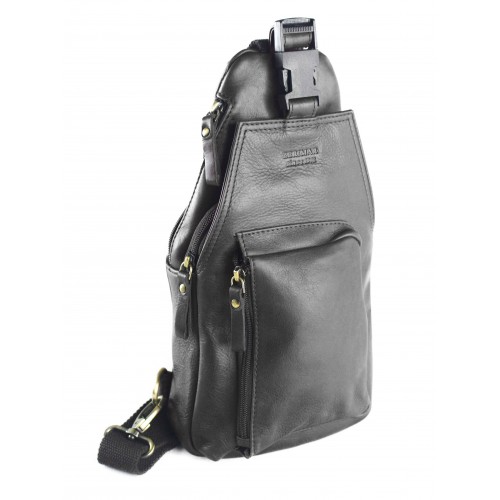 Bolsa de ombro de couro...