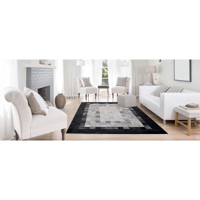 Tapete de patchwork de couro EARTH 60x120 cm Zerimar - 8 Tapete de patchwork de couro EARTH 60x120 cm Zerimar - 8