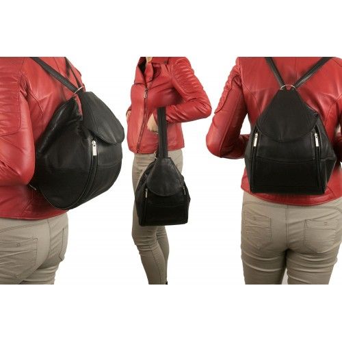 Bolsa de couro 2 em 1 e mochila Zerimar - 21