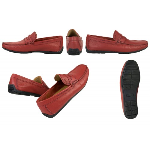 Nauticos de piel de verano color burdeos Zerimar - 14