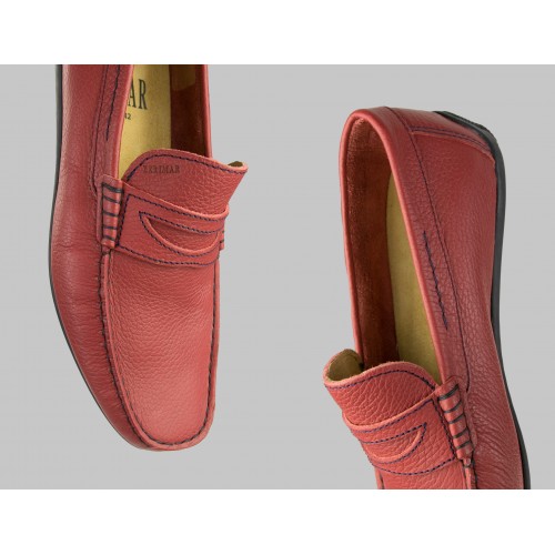 Nauticos de piel de verano color burdeos Zerimar - 15